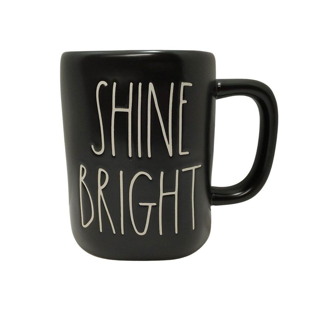 Rae Dunn Black LL "SHINE BRIGHT" Mug